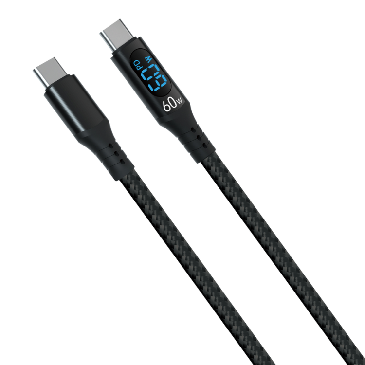 Trusmi CtoC Digital Braided Fast Charging Cable - Black