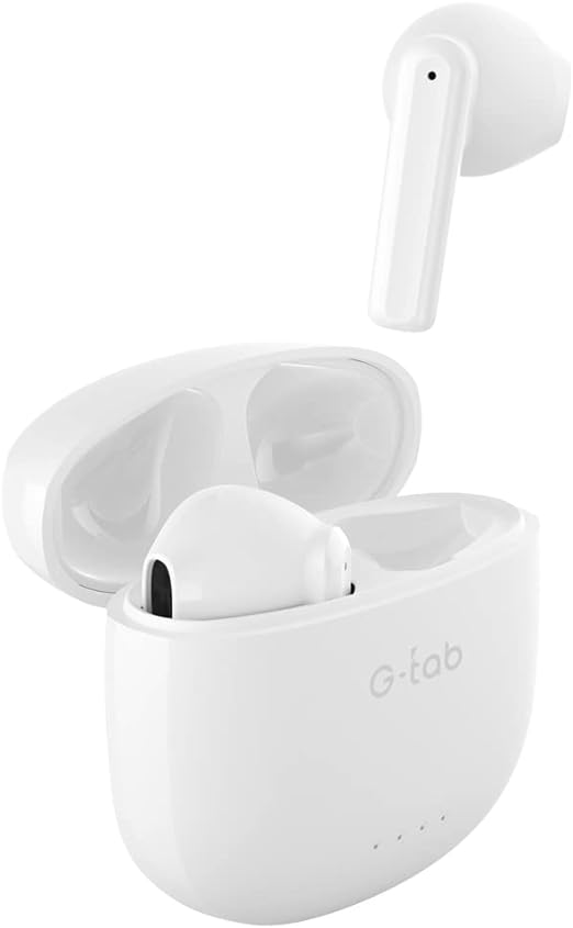 G-Tab X5 Bluetooth V5.3 Wireless Earbuds With Dual Mic, Large Battery, Hifi Sound, Type C Fast Charging Port, 1 Free Cover