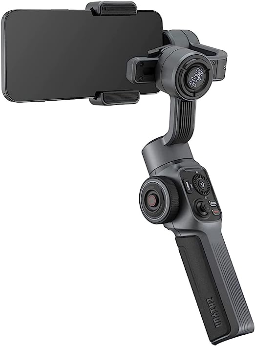 Zhiyun Smooth 5 Gimbal Stabilizer for Smartphone, Handheld 3-Axis Phone Gimbal, Portable Stabilizer for Vlogging, YouTube, Tiktok, Live Video Compatible with iPhone and Android