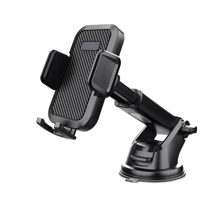 Trusm LP02-011 Car Phone Holder for Dashboard/Windshield with Suction Base Clamping Type