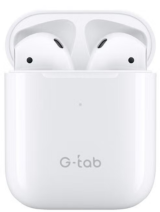 G-tab Air3 Wireless Bluetooth In-Ear Earphones, White
