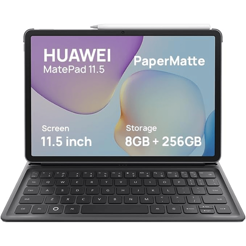 HUAWEI MatePad 11.5 2025 Tablet 2.5K 120Hz PaperMatte Display, 8+256GB, 10100 mAh, 40W SuperCharge, WiFi6, Bluetooth 5.2, WPS Office, Quad Speakers, Detachable Keyboard, Gray + FOC