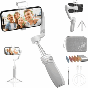 ZHIYUN Smooth Q4 Combo Gimbal Stabilizer [Official], 3-Axis Smartphone Phone Gimbal, Built-in Extension Rod, Foldable and Portable, Android and iPhone Gimbal, Vlogging Stabilizer, TikTok YouTube Video
