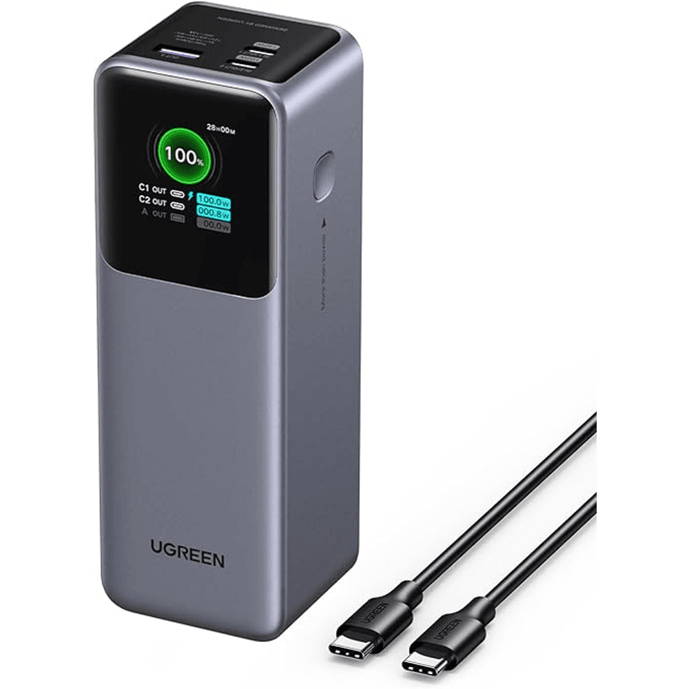 UGREEN Nexode Power Bank 25000mAh 200W PD 3.1 Laptop Portable Charger 3 Ports Fast Charging Smart Digital Display Battery Pack for MacBook Pro/Air,Dell,HP,iPad Pro,for iPhone 17 Series,Galaxy S25Ultra