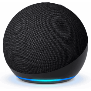 Echo Dot (5th Gen) | smart bluetooth speaker with vibrant sound and Alexa | Use your voice to control smart home devices, play music or the Quran, and more (speaks English & Khaleeji) | Charcoal