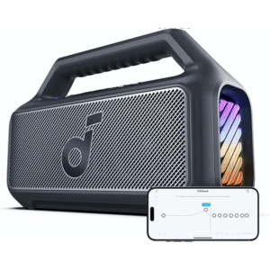 soundcore Boom 2 Outdoor Speaker, 80W, Subwoofer, BassUp 2.0, 24H Playtime, IPX7 Waterproof, Floatable, RGB Lights, USB-C, Custom EQ, Bluetooth 5.3, Portable For Outdoors, Camping, Beach, and Backyard